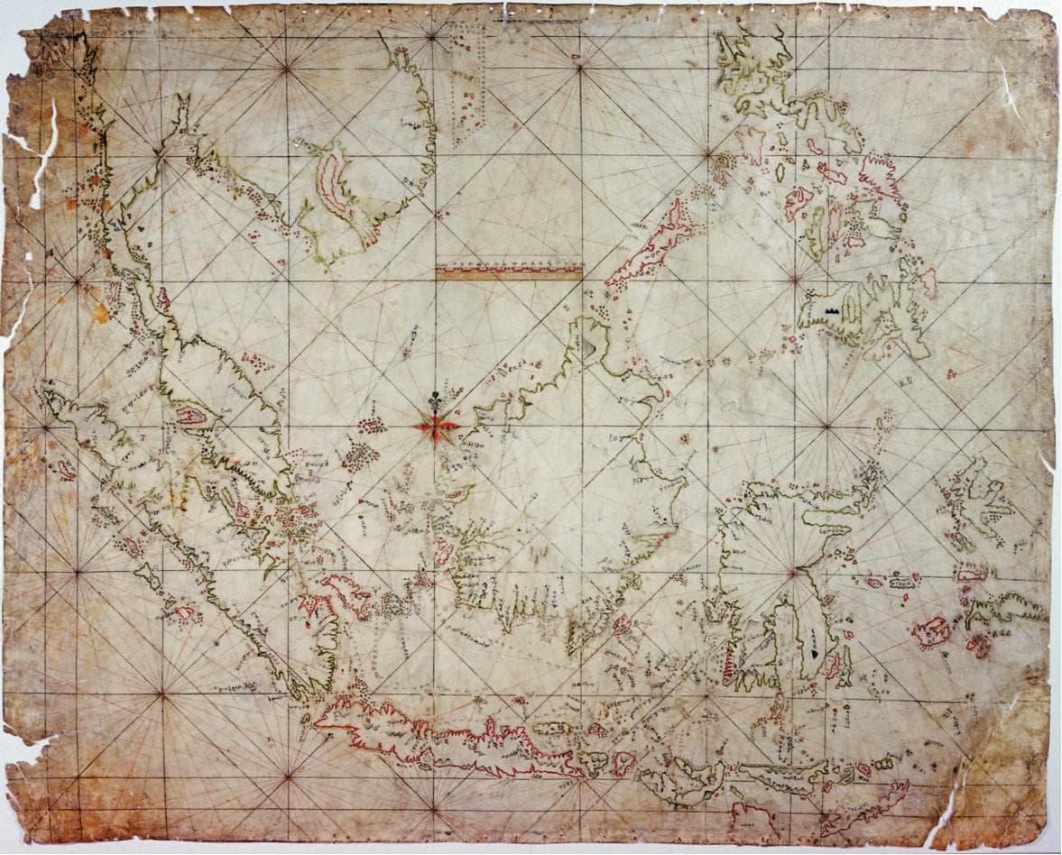 Carta Indigena Filipina - 18th century Iranūn-Ugi portulan map of the South China Sea showing indigenous maritime domain